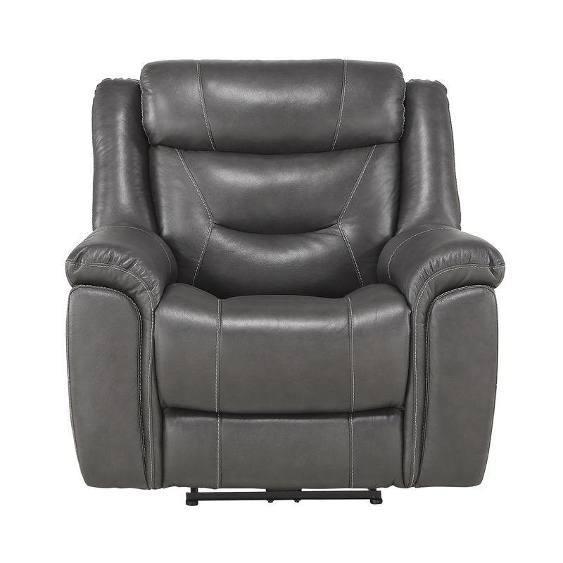 Oswald Leather Power Reclining Chair - Brown
