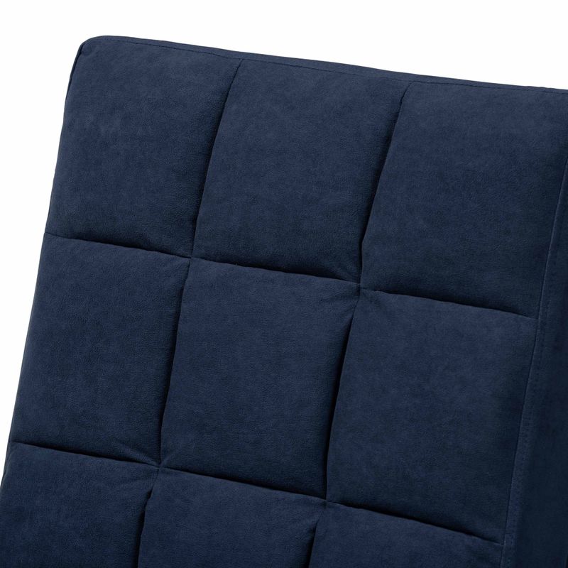 Belden Modern & Contemporary Velvet Upholstered Metal Lounge Set- Navy - Navy Blue