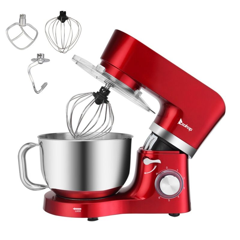 660W Mixing Pot With Handle, Red - Red