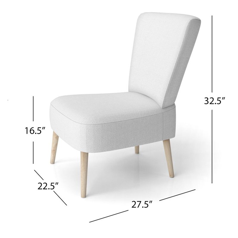 Designart 'Blue Modern Water III' Upholstered Glam Accent Chair - Slipper Chair