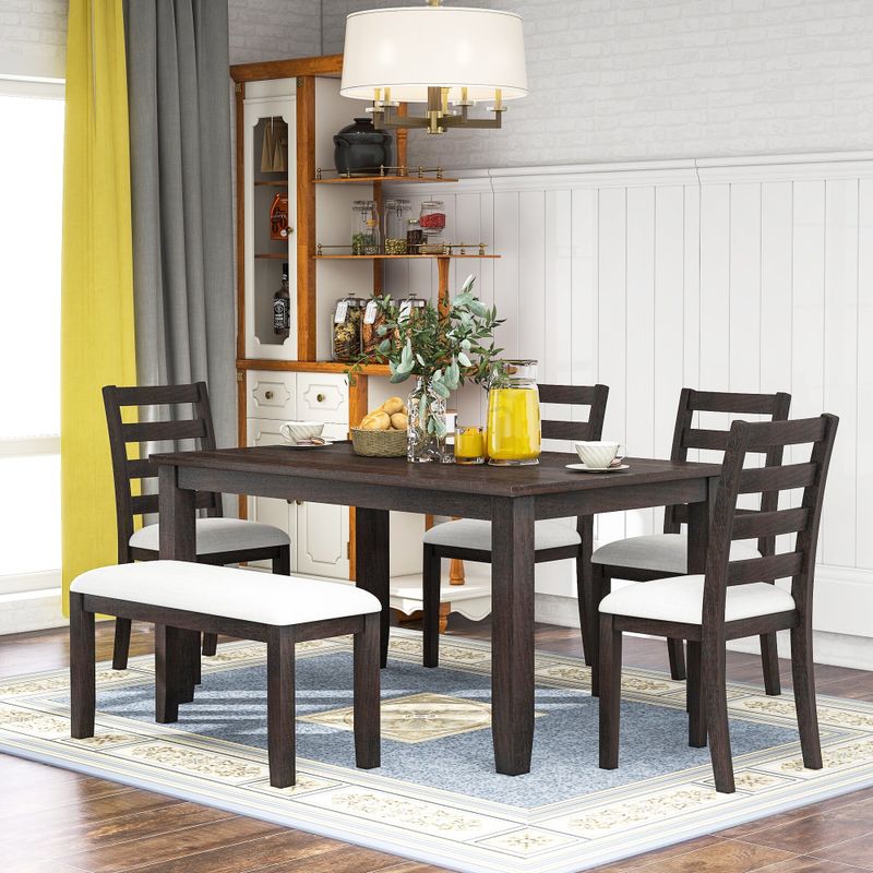6-Piece Dining Room Table Set - White