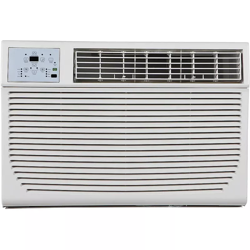 Keystone - 350 Sq. Ft. 8,000 BTU Window Air Conditioner and 3,500 BTU Heater with Supplemental Heat - White