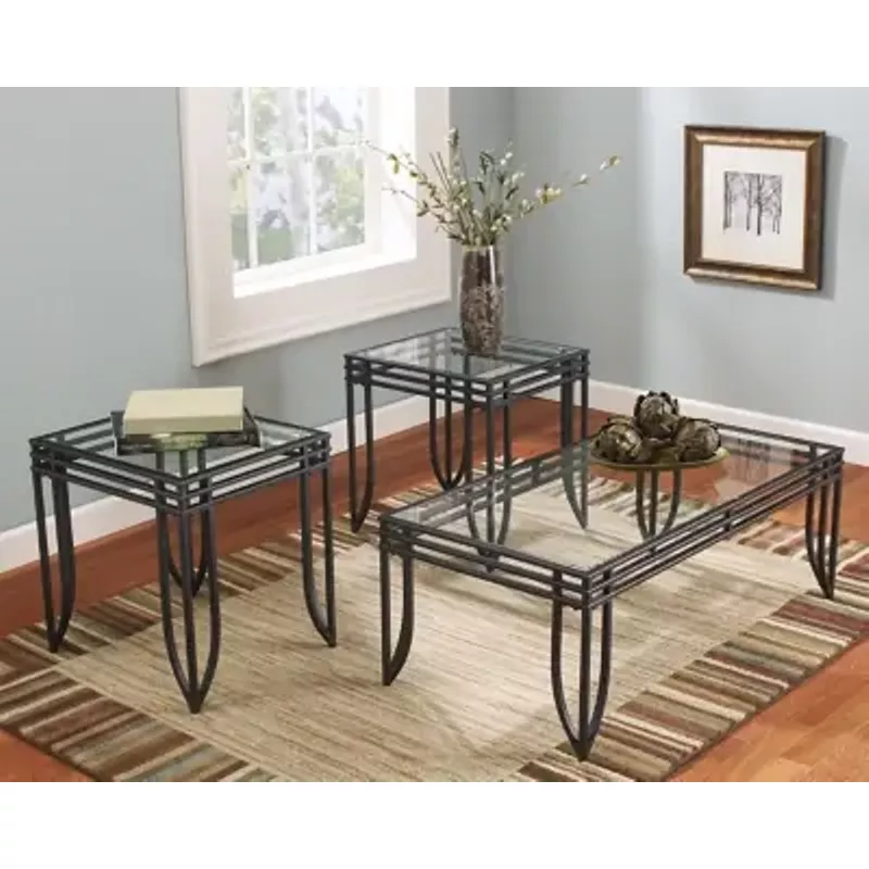 Black/Brown Exeter Occasional Table Set (3/CN)