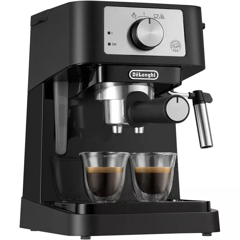 De'Longhi - Stilosa 15 Bar Pump Espresso Machine - Black and Stainless