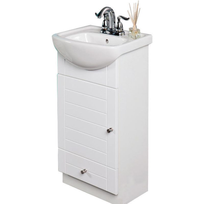 Fine Fixtures Petite 16-inch Vanity with Vitreous China Sink Top - White