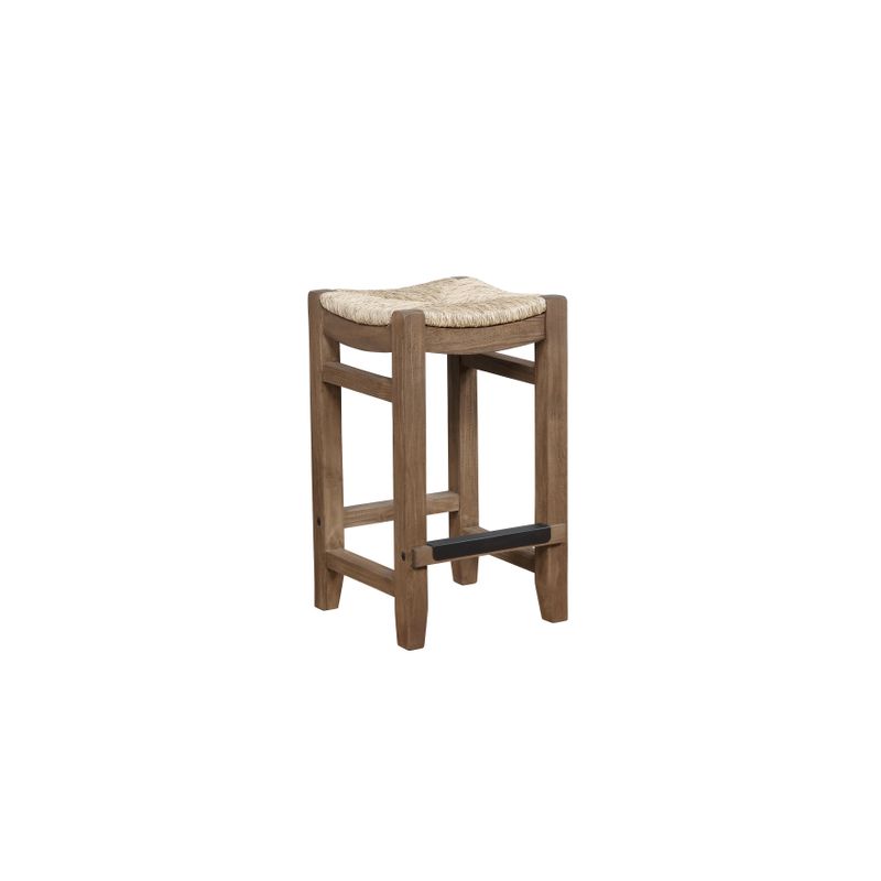 The Gray Barn Enchanted Acre 26-inch Wood Counter Height Stool with Rush Seat - Counter height - Single