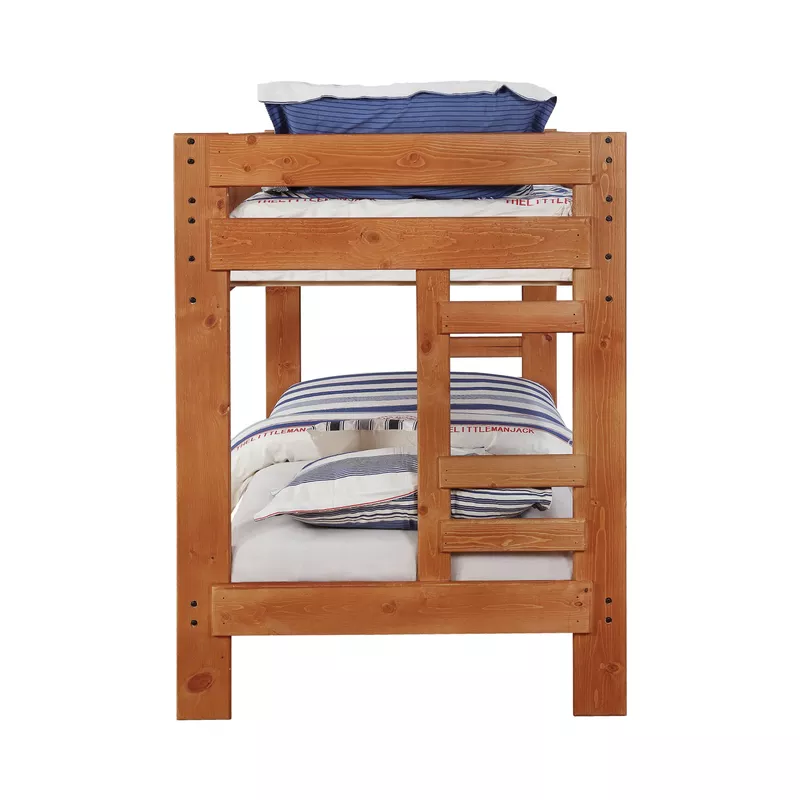 Wrangle Hill Twin over Twin Bunk Bed Amber Wash