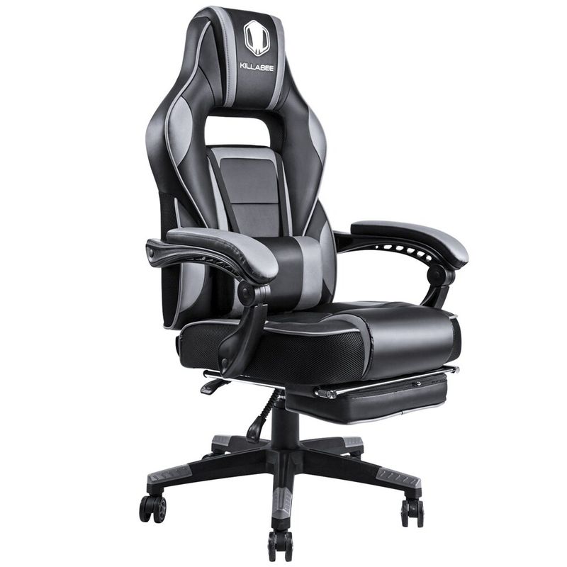 TiramisuBest  Gaming Chair Reclining Racing Computer Office Chair - Grey