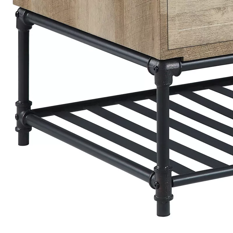 ACME Brantley Coffee Table, Oak & Sandy Black Finish