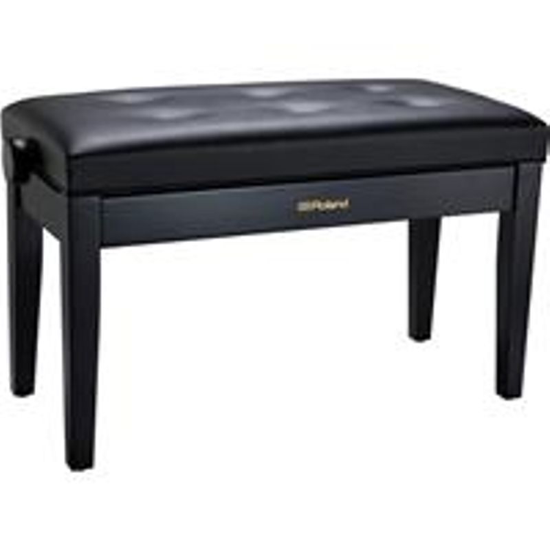 Roland RPB-D300 Duet Piano Bench with Cushioned Seat, Satin Black