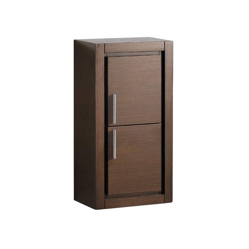 Fresca Wenge Brown Bathroom Linen Side Cabinet with 2 Doors - Wenge Brown