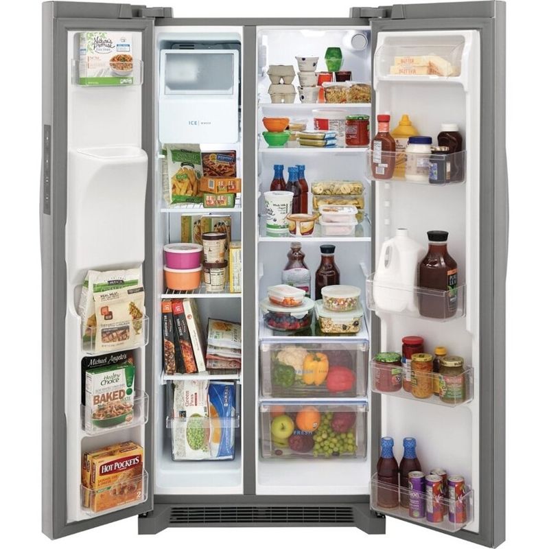 Frigidaire FRSS2323AS 22.3 Cu. Ft. 33 inch Standard Depth Side by Side Refrigerator - Stainless Steel - Stainless Steel