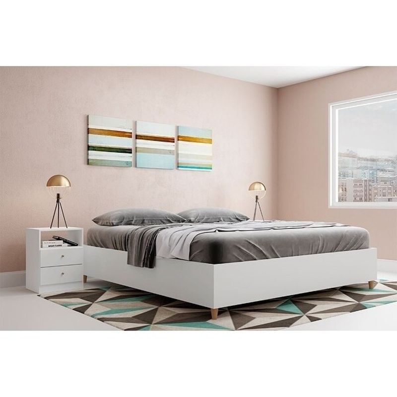 Carson Carrington Hitra Mid-century Bed with Headboard - Brown - King