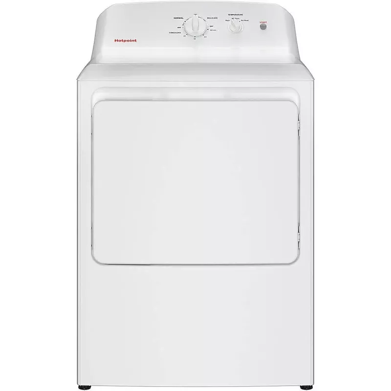 Hotpoint 6.2 Cu. Ft. White Electric Dryer with Auto Dry