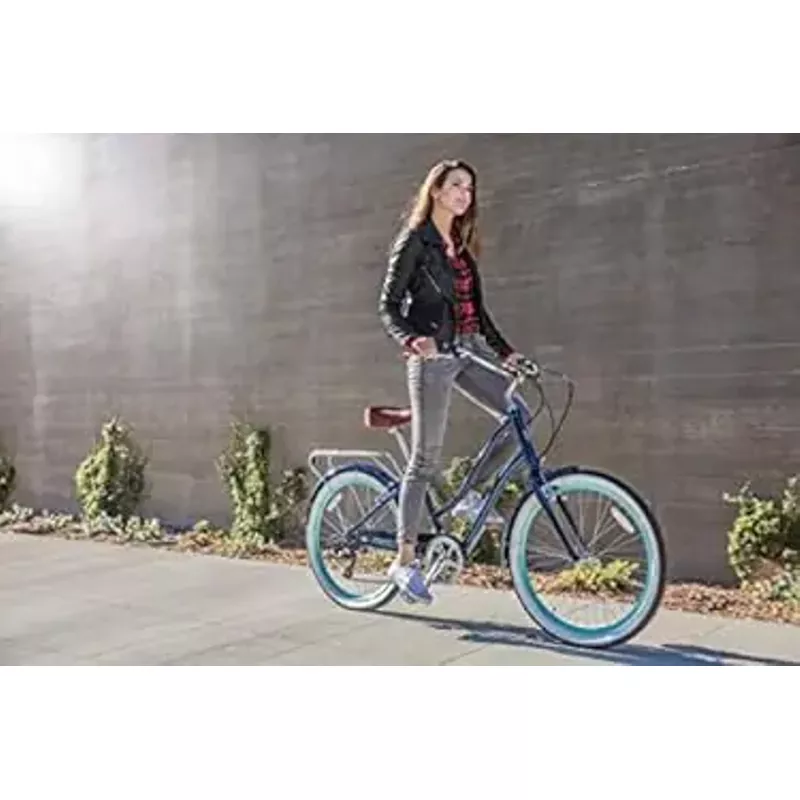sixthreezero EVRYjourney Steel Women's Step-Through Touring Hybrid Bike, 1/3/7/21 Speed 26" Bicycle, Multiple Colors