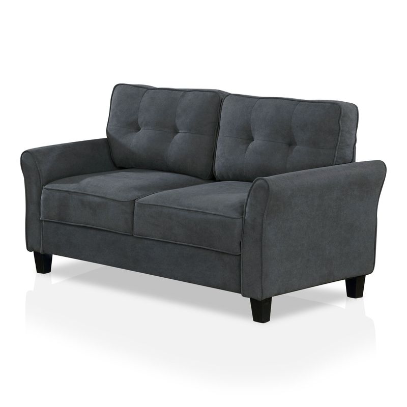 Furniture of America Flevio Traditional Fabric 2-piece Sofa Set - Brown