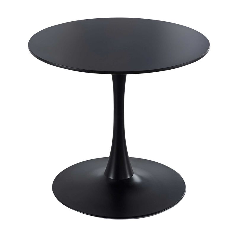 31.5"Black Tulip Table Mid-century Dining Table for 2-4 people With Round Mdf Table Top, Pedestal Dining Table - White