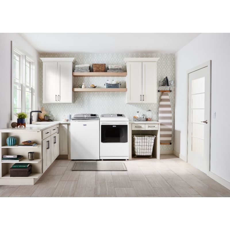 Alt View Zoom 24. Maytag - 7.4 Cu. Ft. Smart Gas Dryer with Steam and Extra Power Button - White