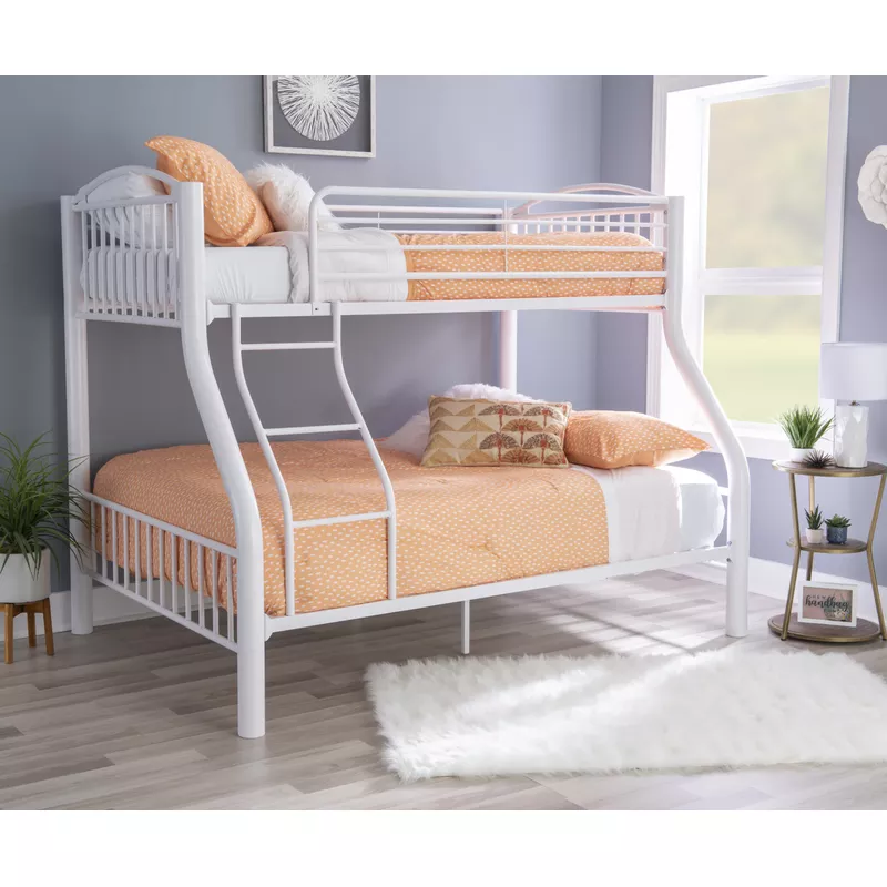 Parknoll Metal Twin Full Bunk Bed White