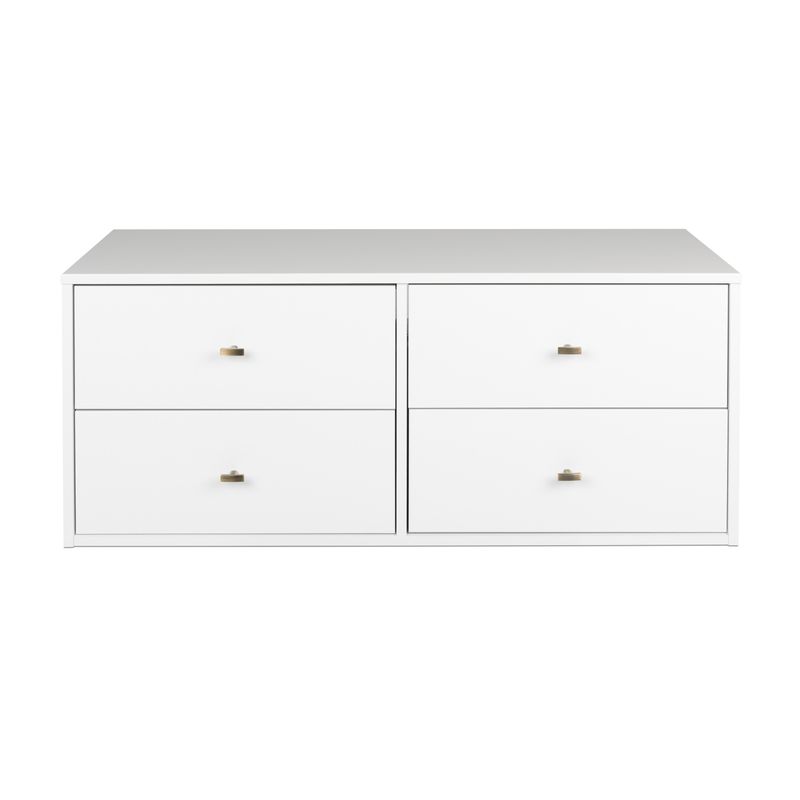 Prepac Floating 4-Drawer Dresser - White