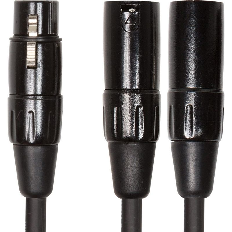 Roland Splitter Cable, XLR female to two XLR male, 6" - N/A - N/A/Black - Recording Equipment - Musician/Entertainer/Techie