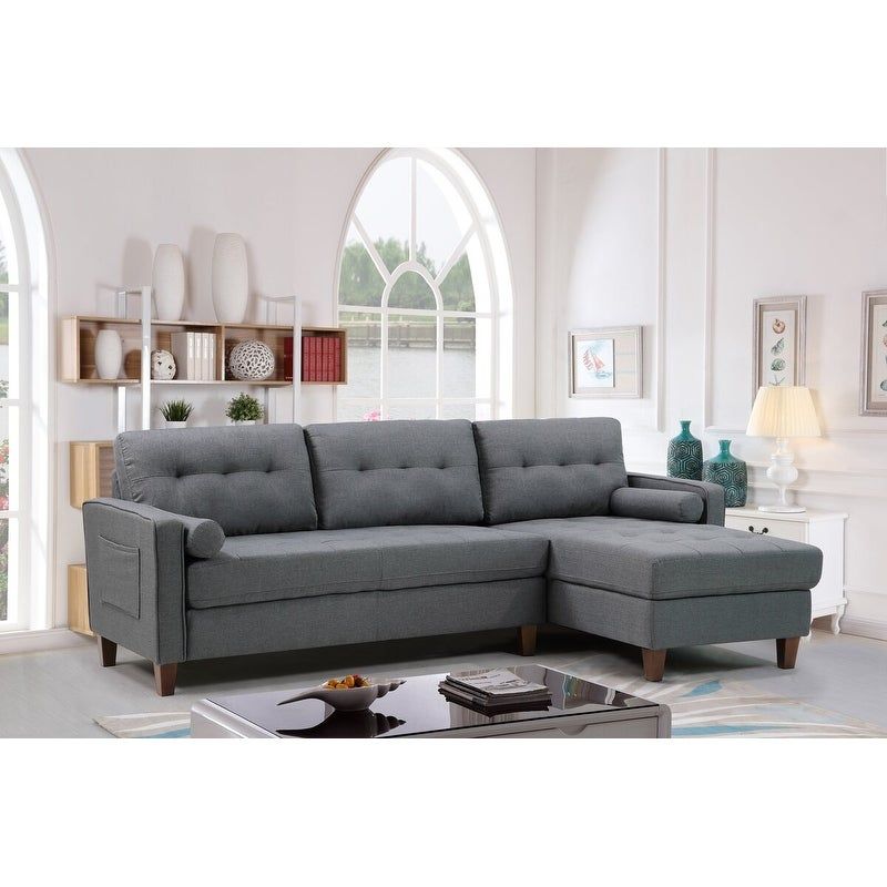 Weatherall Tufted Sectional - Dark Gray