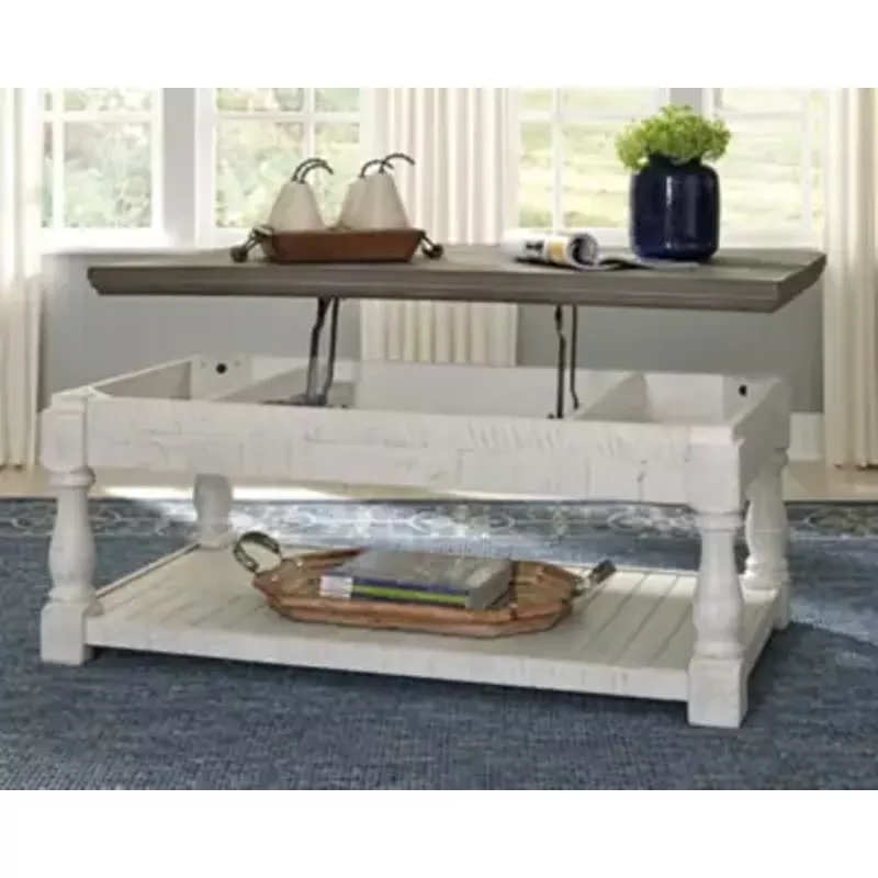 Gray/White Havalance Lift Top Cocktail Table