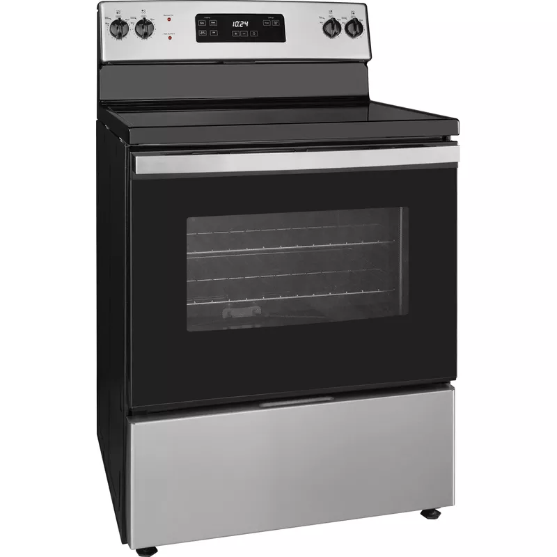 Insignia - 5 Cu. Ft. Freestanding Electric Range - Stainless Steel