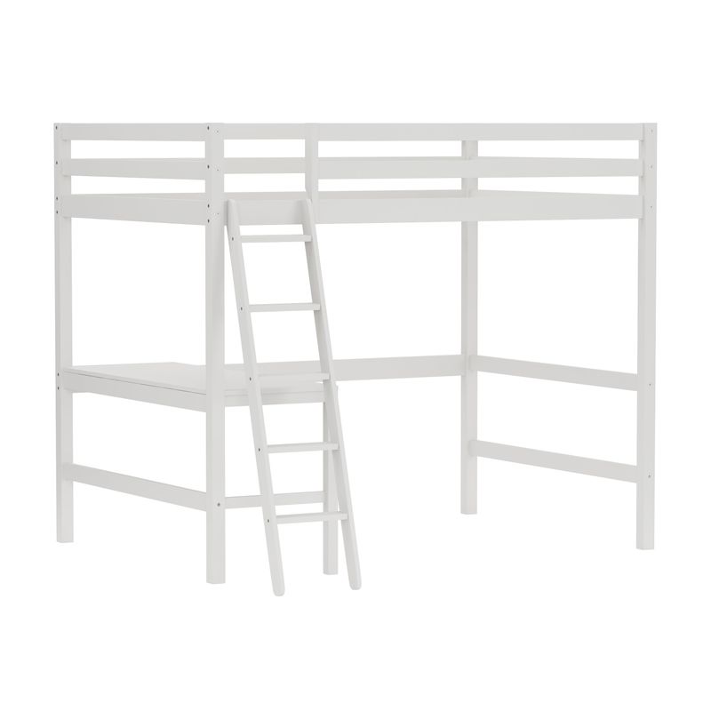 Caspian Full Loft Bed and Desk - White - Full