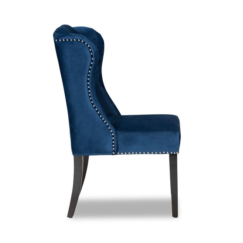 Lamont Modern Contemporary Transitional Wingback Dining Chair - Blue