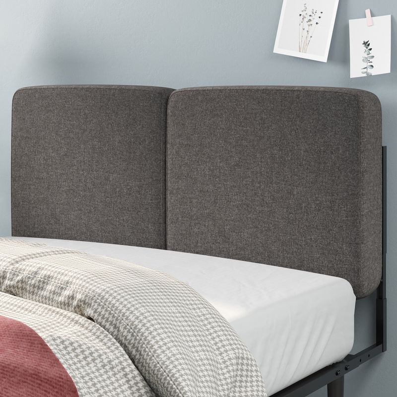 Priage by ZINUS Upholstered Cushion Headboard - Light Grey - Full