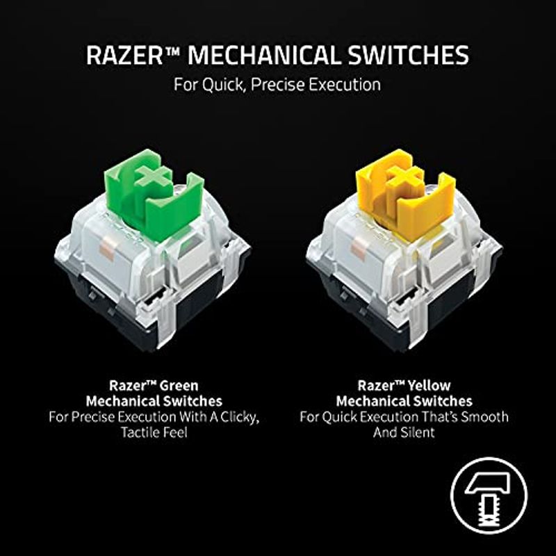 Razer BlackWidow V3 Mini HyperSpeed 65% Wireless Mechanical Gaming Keyboard: HyperSpeed Wireless Technology -Yellow Mechanical...