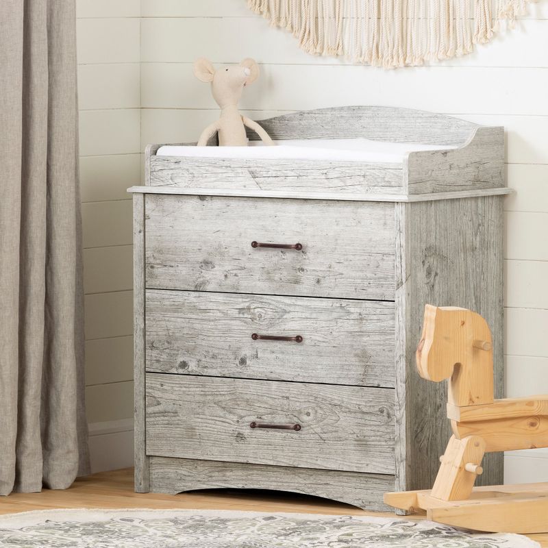 South Shore Helson Changing Table with Drawers - Seaside Pine
