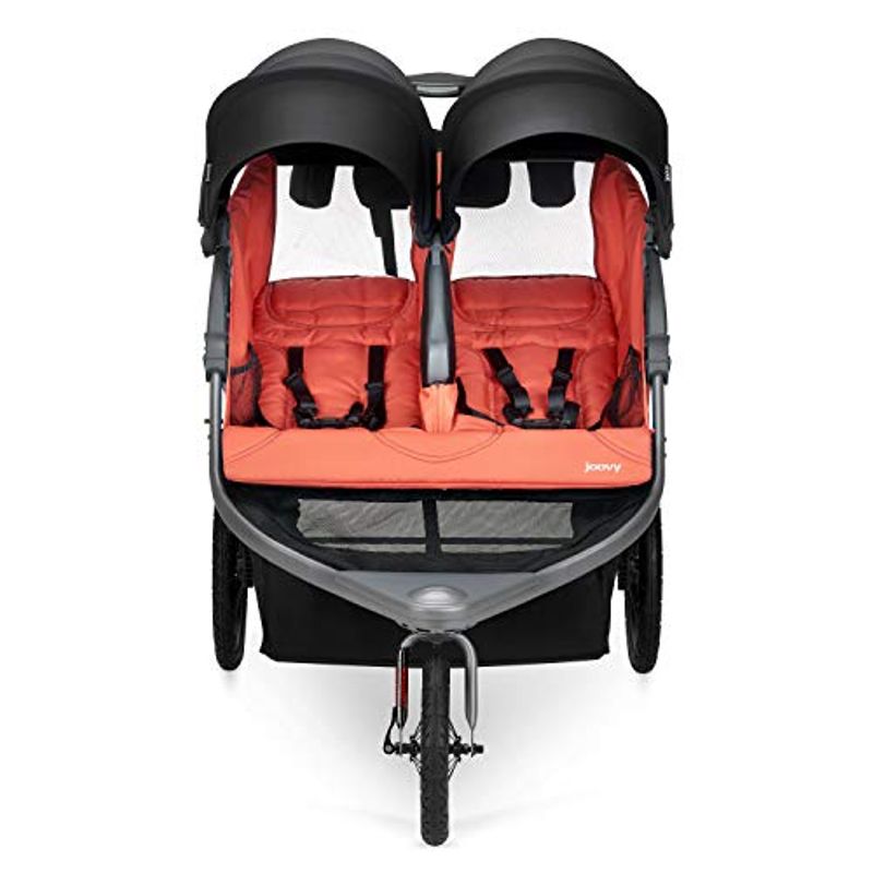 Joovy Zoom X2 Double Jogging Stroller, Double Stroller, Extra Large Air Filled Tires, Paprika