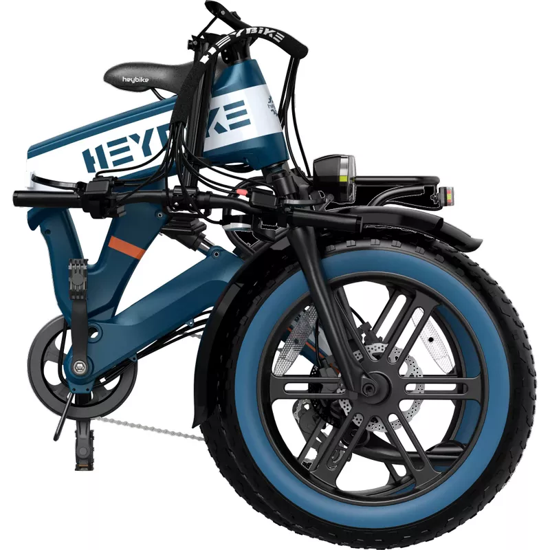 Heybike - Tyson Foldable E-bike w/ 55mi Max Operating Range & 28 mph Max Speed - Blue