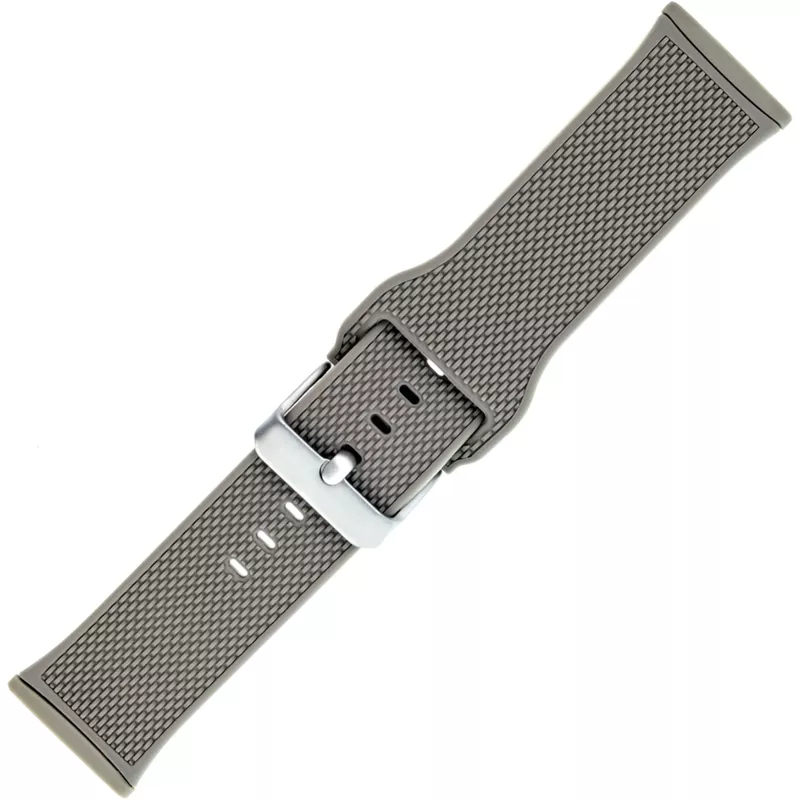 WITHit - Fitbit Versa 3 & Fitbit Sense Silicone One size fits all Watch band - Navy/Light Gray/Blush Pink
