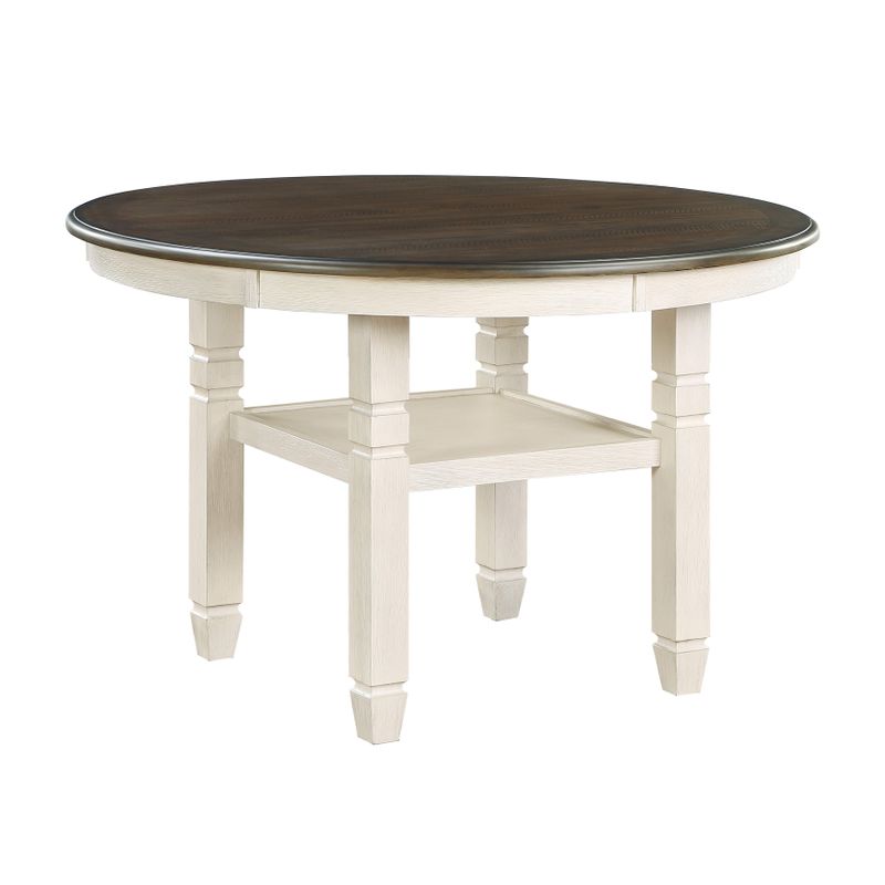 Howth Dining Table - Antique White/Brown