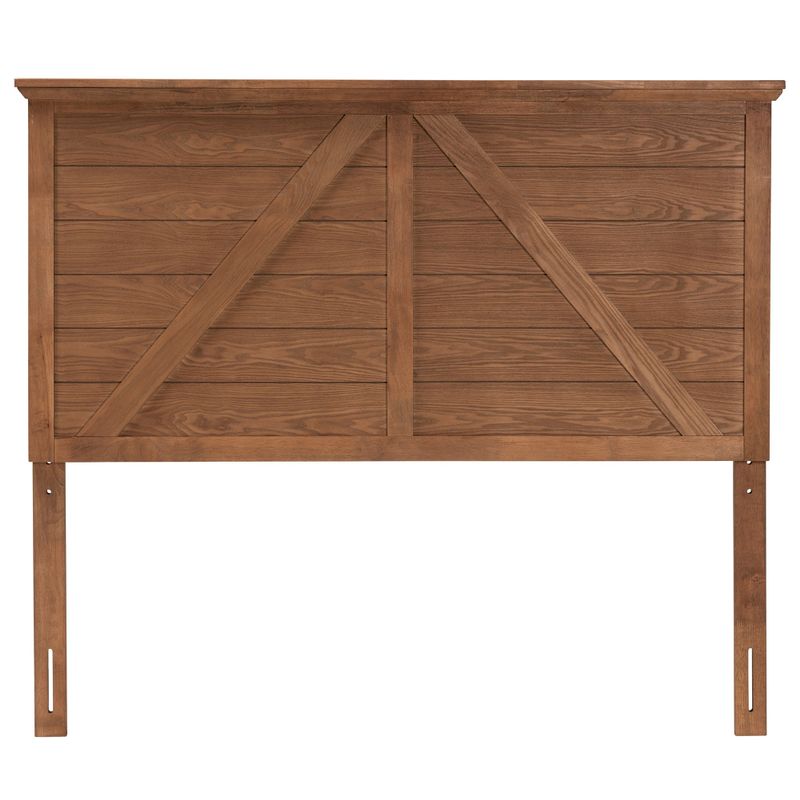 Yorick Classic and Traditional Ash Walnut Finished Wood Headboard - Queen