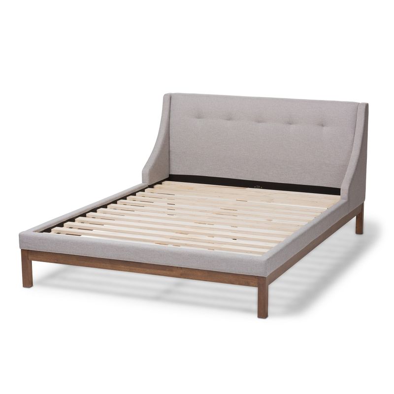 Clay Alder Home Bandai Contemporary Fabric Platform Bed - Beige - Queen