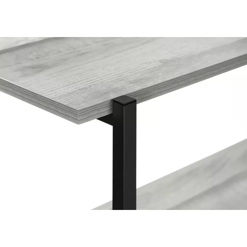 Accent Table/ Console/ Entryway/ Narrow/ Sofa/ Living Room/ Bedroom/ Metal/ Laminate/ Grey/ Black/ Contemporary/ Modern