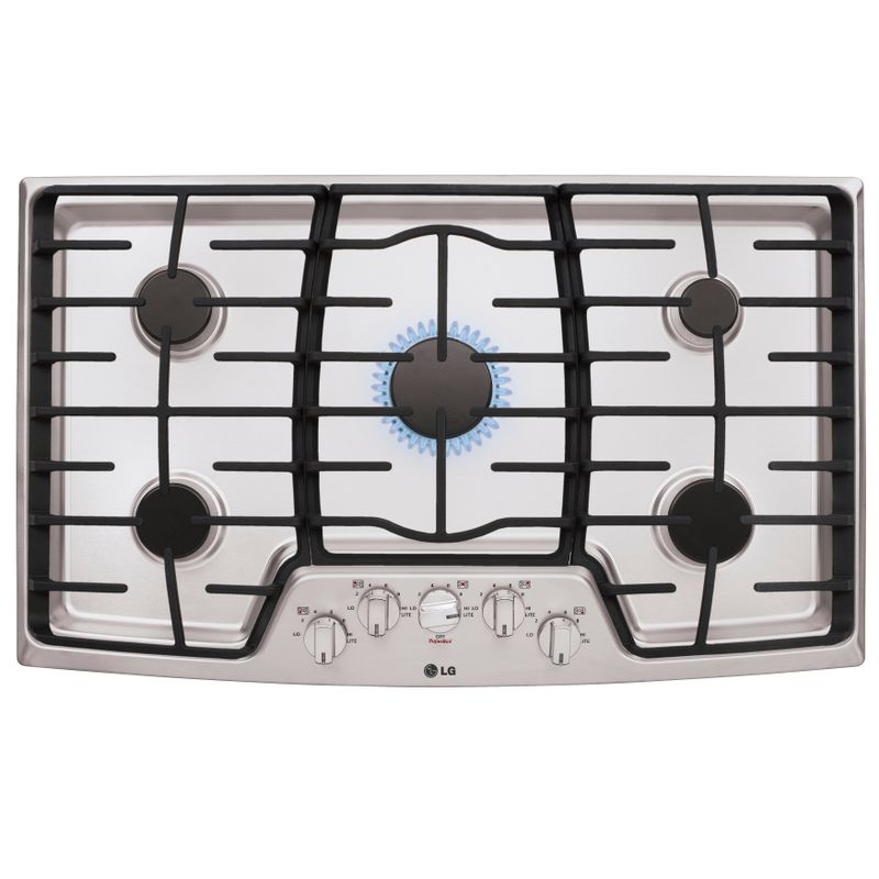 36 Inch 5 Sealed Burner Gas Cooktop - STAINLESS STEEL