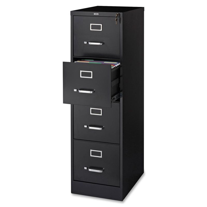 Lorell Black 4-drawer Commercial-grade 52-inch Vertical File - LLR42294