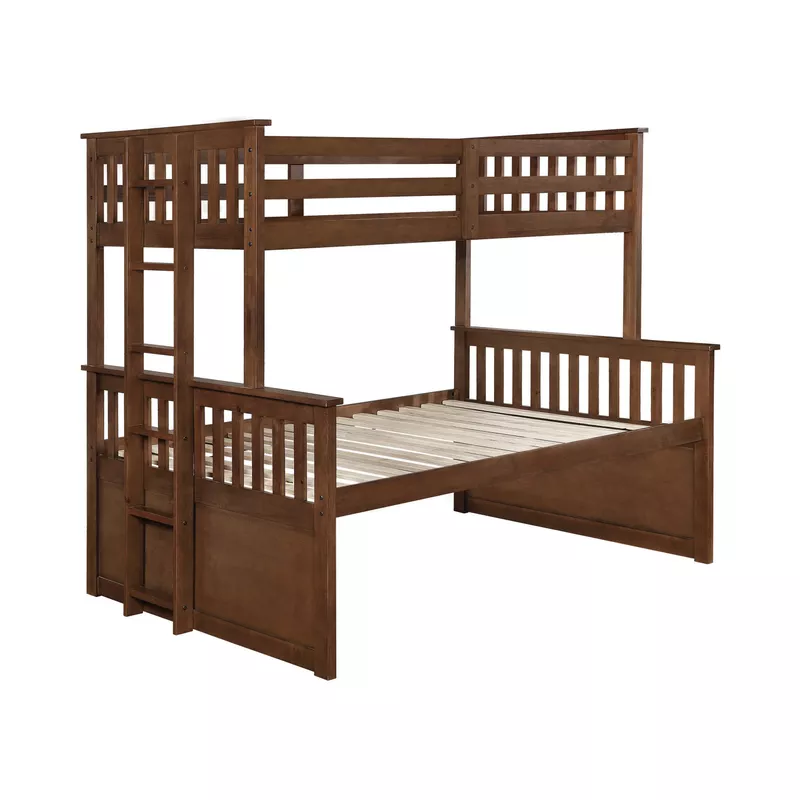 Atkin Twin Extra Long over Queen 3-drawer Bunk Bed Weathered Walnut