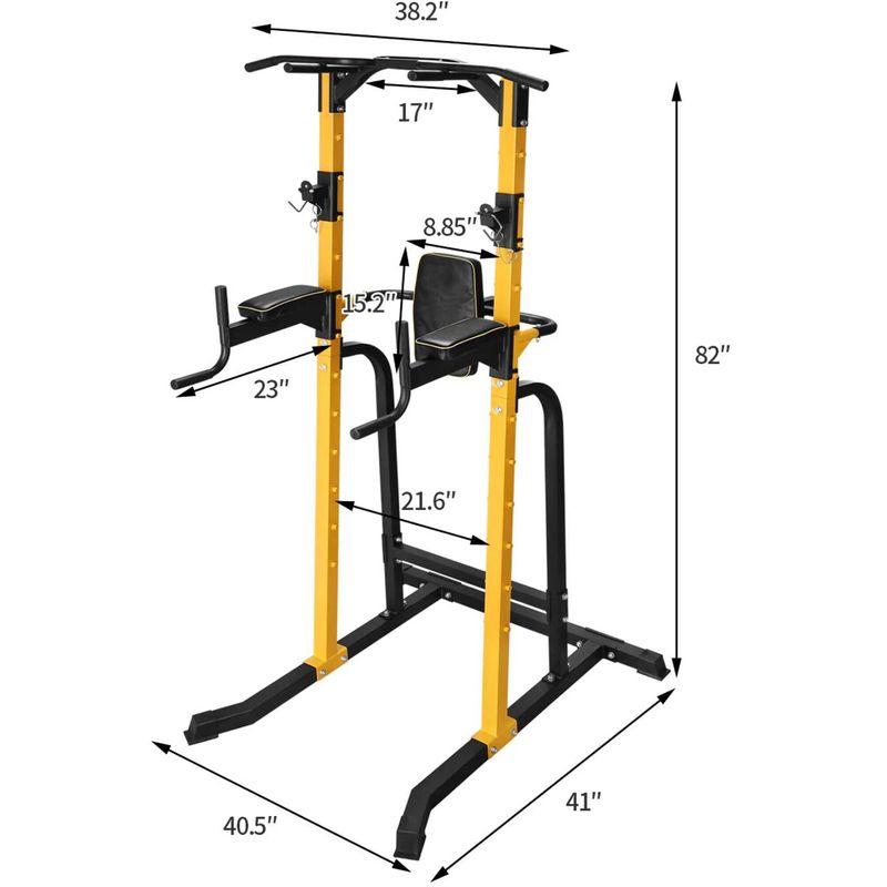 Ainfox Power Tower Exercise Equipment Multi-funtion - Yellow