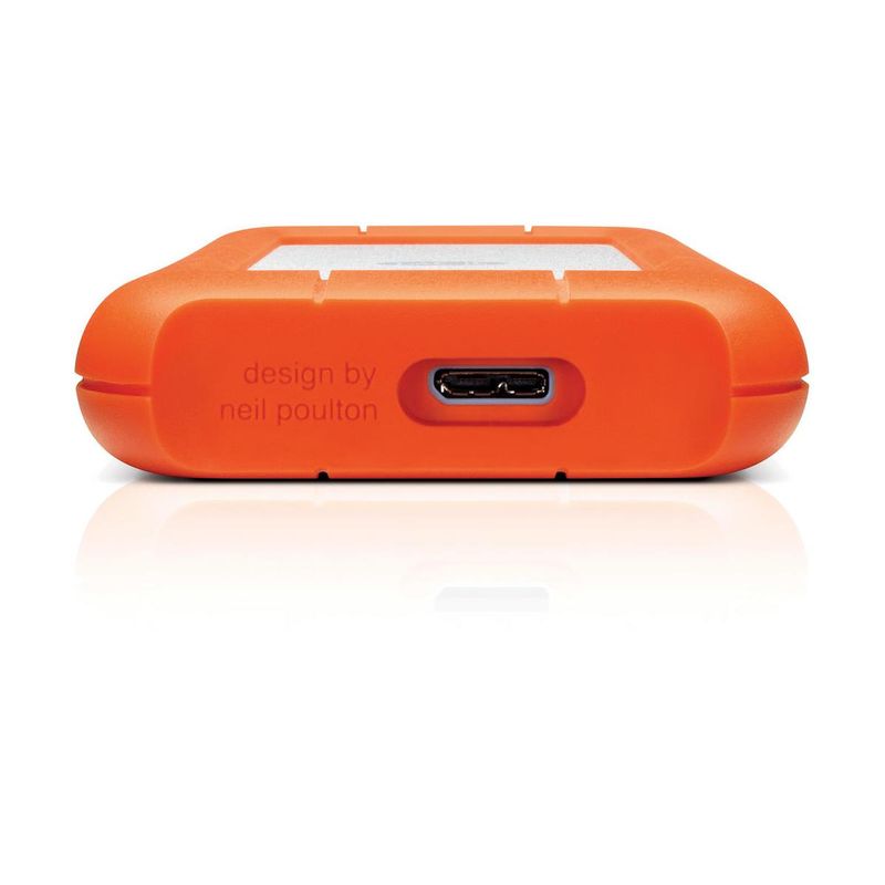 LaCie 2TB Rugged Mini Portable External Hard Drive, 5400 RPM, USB 3.0/2.0, Up to 5Gbps USB 3.0 Transfer Rate, Orange