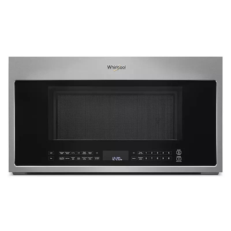 Whirlpool - 1.9 Cu. Ft. Convection Over-the-Range Microwave with Air Fry Mode - Stainless Steel