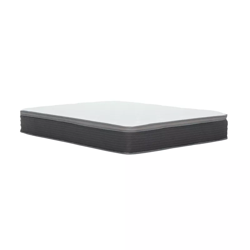 Equilibria 12 in. Medium Memory Foam & Pocket Spring Hybrid Euro Top Bed in a Box Mattress, Full