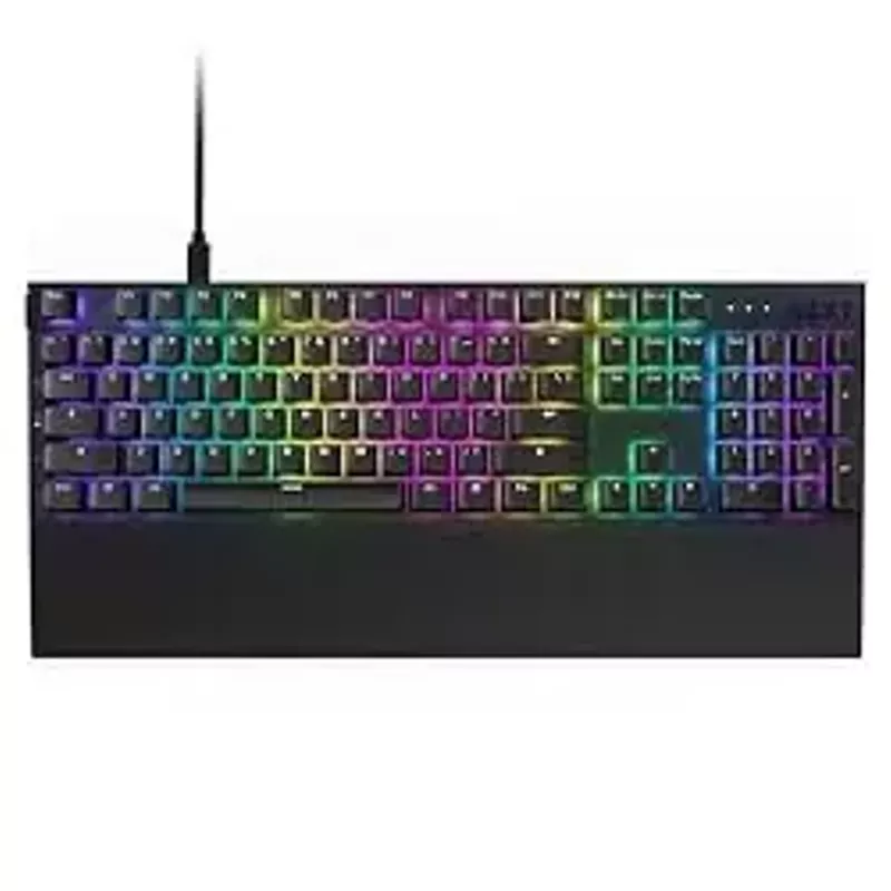 NZXT Function 2 ,  Full-Size Optical Gaming Keyboard ,  8K Polling Rate ,  Linear Optical Switches ,  Adjustable Actuation ,  Double-Shot PBT Keycaps ,  RGB ,  Hot-Swappable ,  Wrist Rest ,  Black