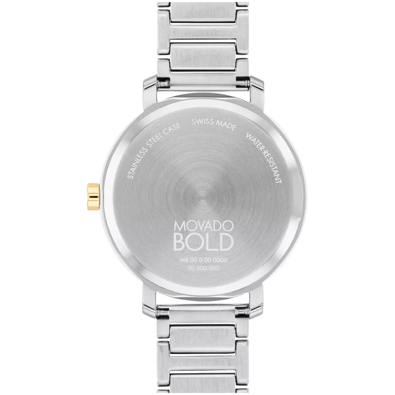 Movado - Ladies' Bold Evolution 2.0 Two-Tone Stainless Steel Watch Silver Dial