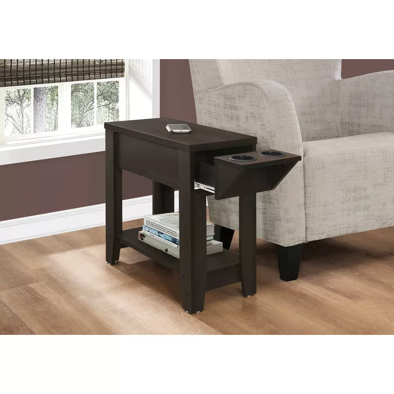 Accent Table/ Side/ End/ Storage/ Lamp/ Living Room/ Bedroom/ Laminate/ Brown/ Transitional